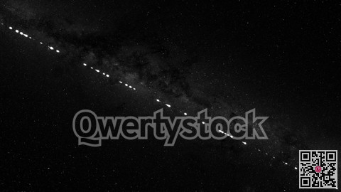 Cubsats are launched into space using a rocket, view from space on the process of launching satellites. 3d animation